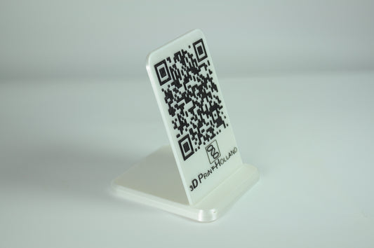 QR Code Table Sign – Custom 3D Printed with Your QR Code and Name/Logo