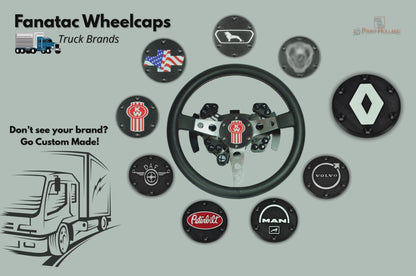 Custom Truck Brand Caps Hubs For Steering Wheel Fanatec 70MM